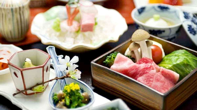 【基本プラン】日本料理「さかえや」の季節を愉しむ「旬菜懐石」《夕食・朝食どちらも／お部屋食》